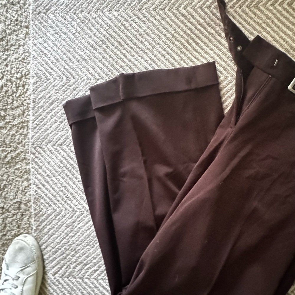Style & Co Women's Brown Trousers with Belt - Picture 2 of 9